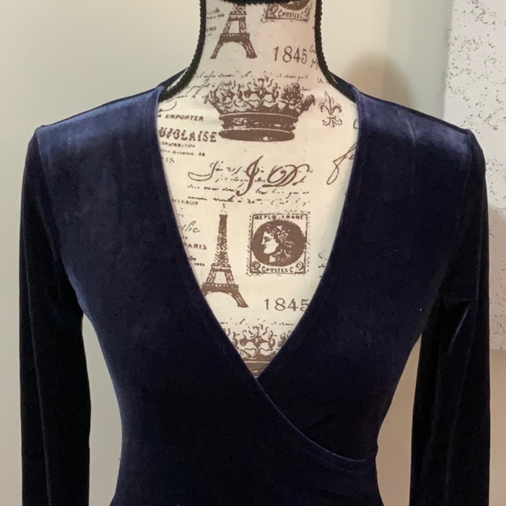 Madewell bodies velvet dark blue size S - Picture 2 of 4